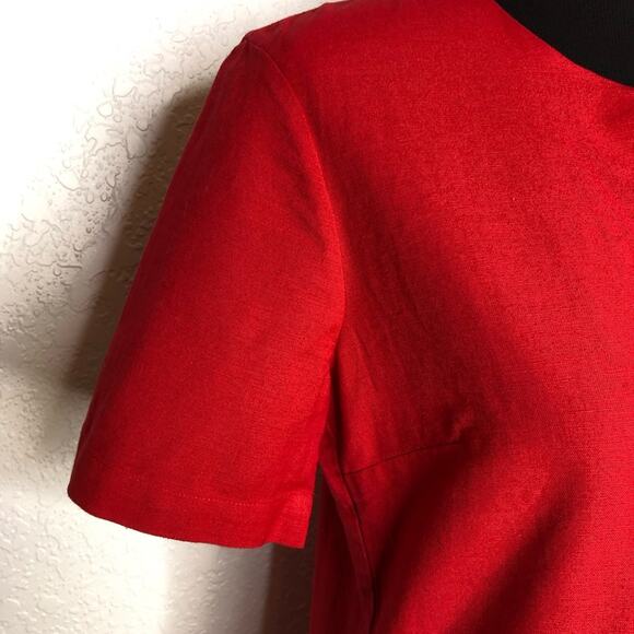 Tularosa red linen blend fringe tassel trim dress size XS - Picture 7 of 16